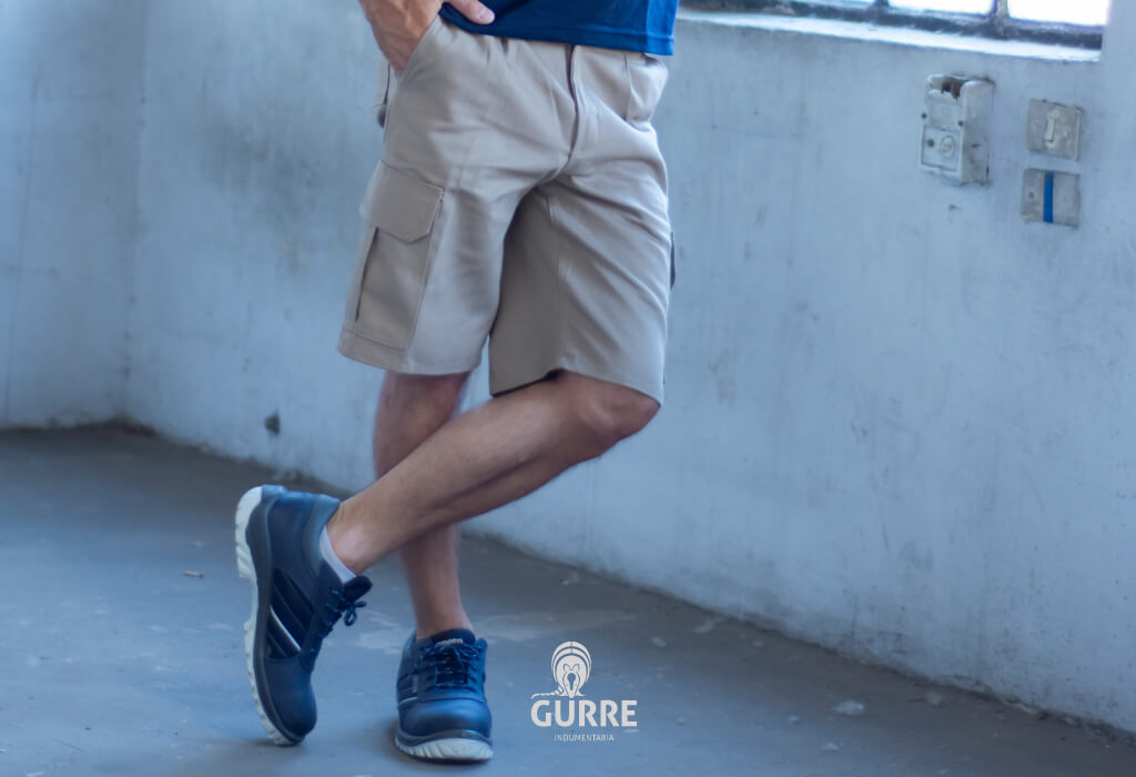 Bermudas cargo unisex en gabardina puro algodon Gurre
